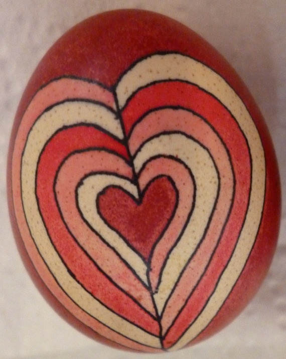 Egg with heart